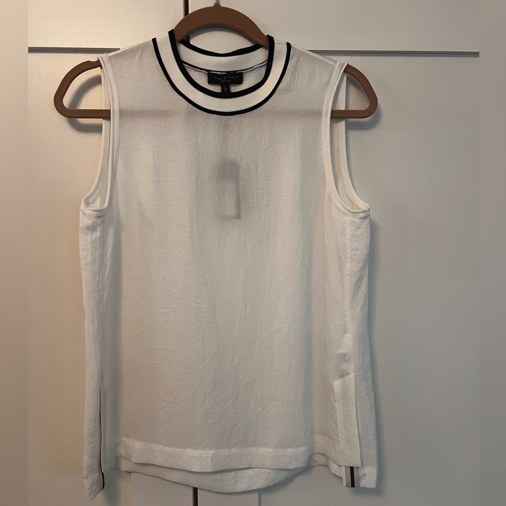 NWT Rag and Bone white crew neck tank size small